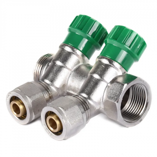 Колектор вентильний з фитингом Koer KR.1123-2 3/4"x2 ways (KR2829)