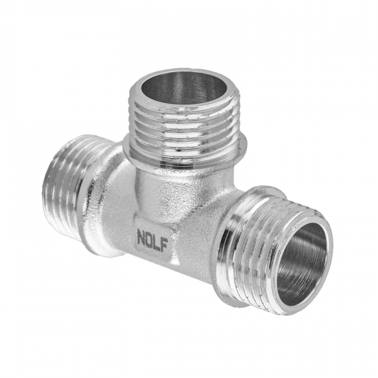 Трійник Nolf NFC.T06MMM-N-1/2''MMM нікельований (NF3101)