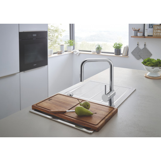 Смеситель для кухни с выдвижным изливом Grohe Minta (32322002)