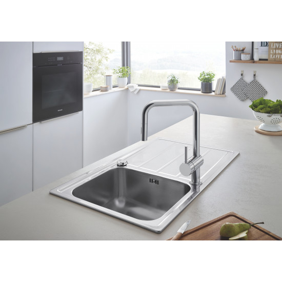 Смеситель для кухни с выдвижным изливом Grohe Minta (32322002)