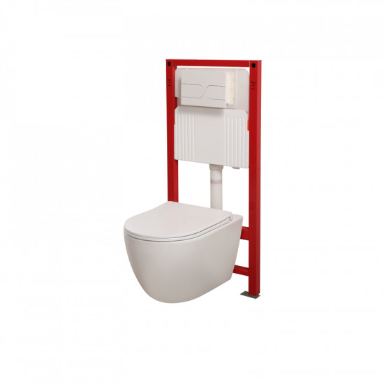 Комплект унітаз з інсталяцією для унітазу Mixxus Premium ELLIPSE-SET-2101 система змиву TORNADO 3.0