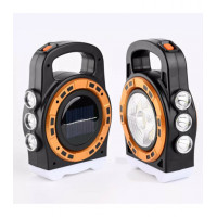Фонарь переносной 6678-3LED+5COB, power bank, Li-Ion акк., солнечная батарея, ЗУ microUSB, Box (20012)
