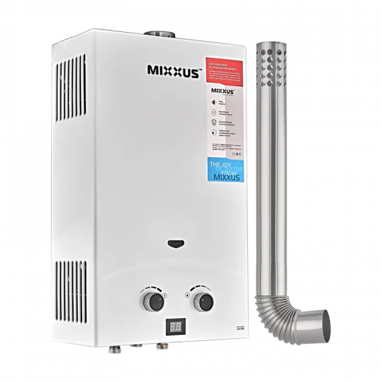 Газова колонка Mixxus GWH-0710 BASIC TURBO WHITE турбована 10 л/хв (WH0028)