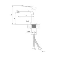Смеситель для умывальника Mixxus Premium MONE 001 NUT Graphite (MI6780)