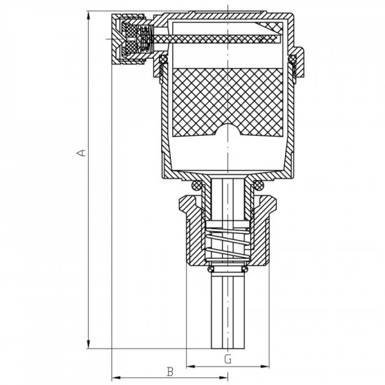 Воздуховод автоматический прямой с обратным клапаном KOER KR.1246 - 1/2" (KR3127)