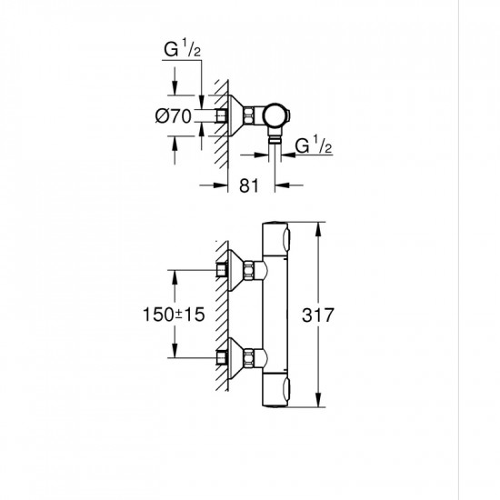 Термостат для душу Grohe Grohtherm 500 (347932430)