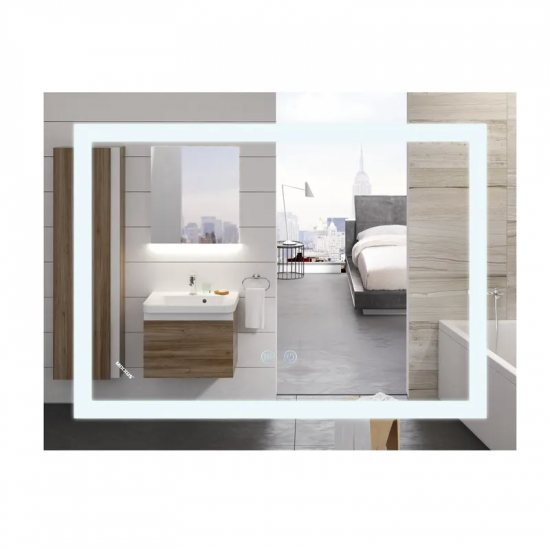 Зеркало Mixxus WARM MR12-80x70-REVERSE с LED Touch, Anti-fog, диммером, регулировкой яркости (MI