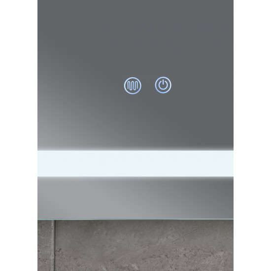 Зеркало Mixxus WARM MR12-80x70-REVERSE с LED Touch, Anti-fog, диммером, регулировкой яркости (MI