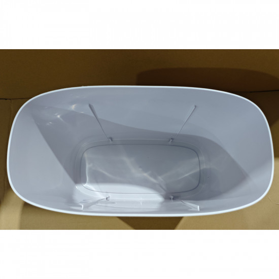 Відро для сміття сенсорне овальне Mixxus Flat-TC0109 White 9 л колір білий (MI7074)