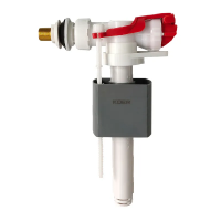 Арматура наполняемая Koer KT-0105-3/8" с боковым подводом, латунное резьбо 3/8" (KR5611)