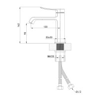 Змішувач для умивальника Mixxus Premium DALI 001 NUT (MI6744)