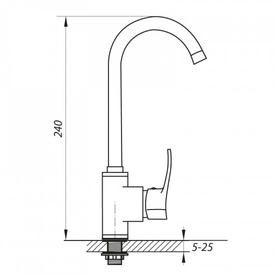 Змішувач для кухні Zerix SAR 279 (ZX0412)