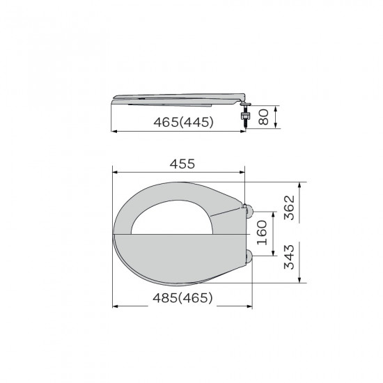 Сидіння унітазу з кришкою ZERIX TS-04 (ZX5583)