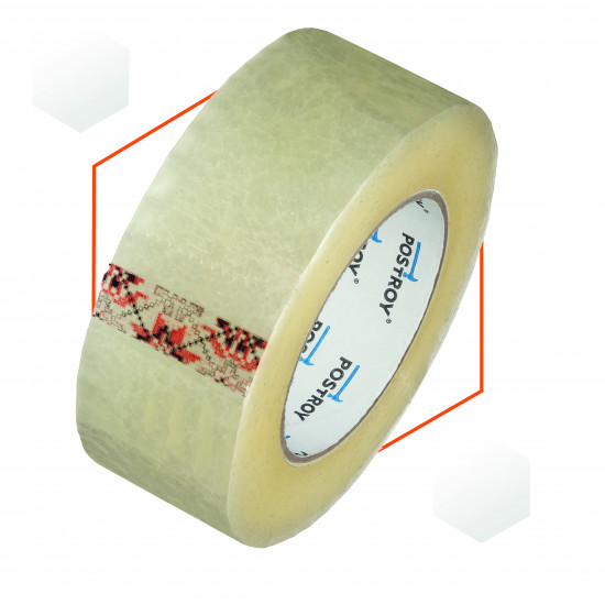 Клейка стрічка Polax скотч пакувальний 500 м x 45 мм (101-047)