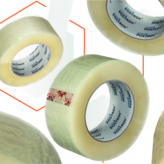 Клейка стрічка Polax скотч пакувальний 500 м x 45 мм (101-047)