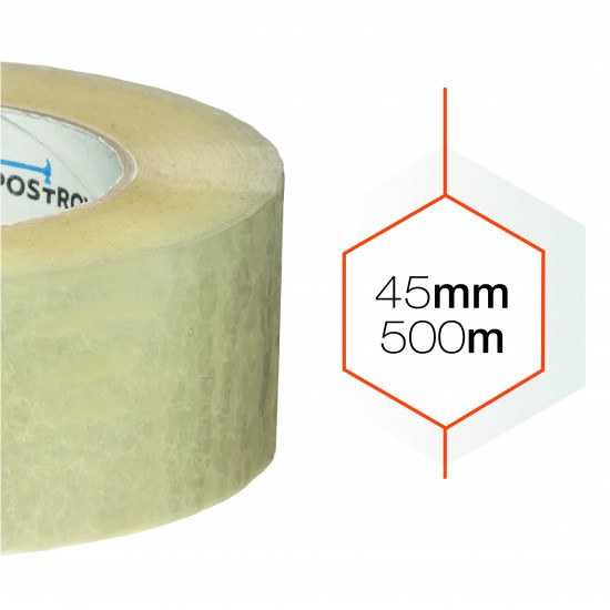 Клейка стрічка Polax скотч пакувальний 500 м x 45 мм (101-047)