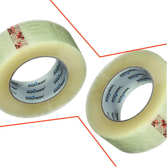 Клейка стрічка Polax скотч пакувальний 500 м x 45 мм (101-047)