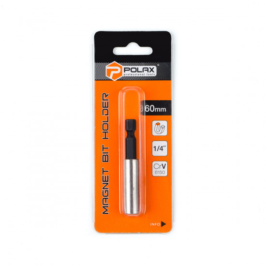 Магнітний тримач для насадок і біт 60 мм, 1/4" (51-091)