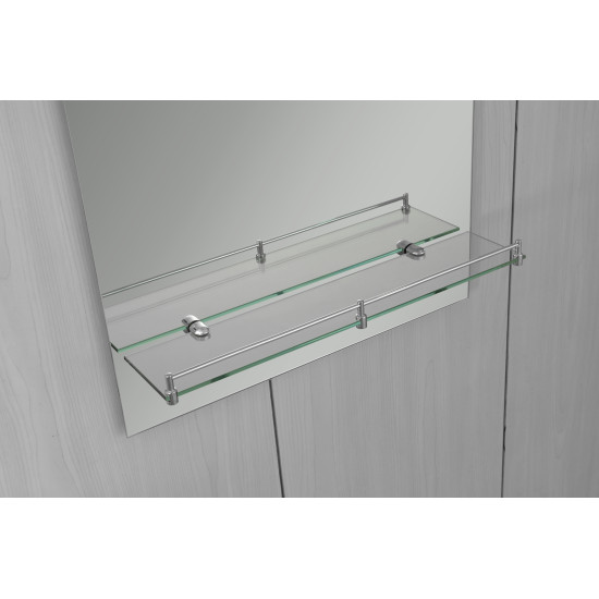 Зеркало настенное Zerix LAGUNA MRZ03-700x800x110 прямоугольное с дугообразным верхом и полкой (ZX562)