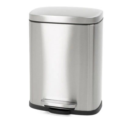 Відро для сміття з плавним закриттям прямокутне Mixxus Bevel-TC0105 SS Color 5л колір наржавійка (M