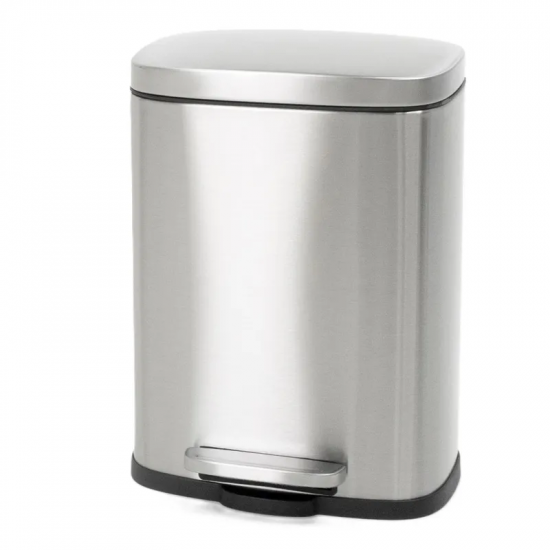 Відро для сміття з плавним закриттям прямокутне Mixxus Bevel-TC0105 SS Color 5л колір наржавійка (M