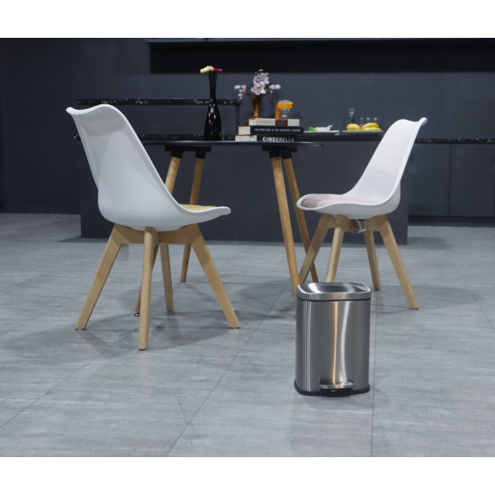 Відро для сміття з плавним закриттям прямокутне Mixxus Bevel-TC0105 SS Color 5л колір наржавійка (M