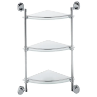 Полиця у ванну кутова скляна Zerix LR3307-3 (LL1437)