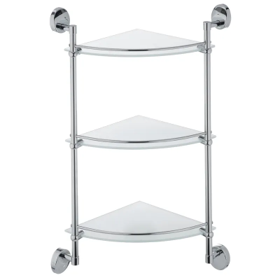 Полиця у ванну кутова скляна Zerix LR3307-3 (LL1437)