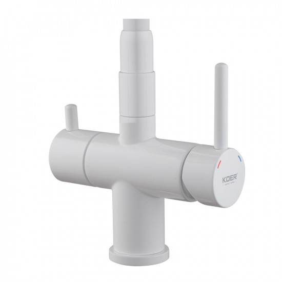 Кухонний змішувач з силік. виливом і вих. для питної води KOER KB-72006-03 (KR3381)