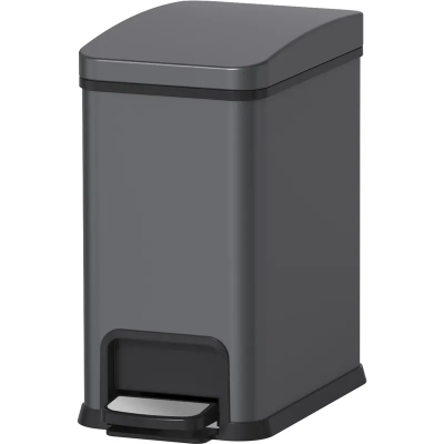 Ведро для мусора с плавным закрытием прямоугольное Koer TC-010108-07 8 л цвет графит (KR5591)