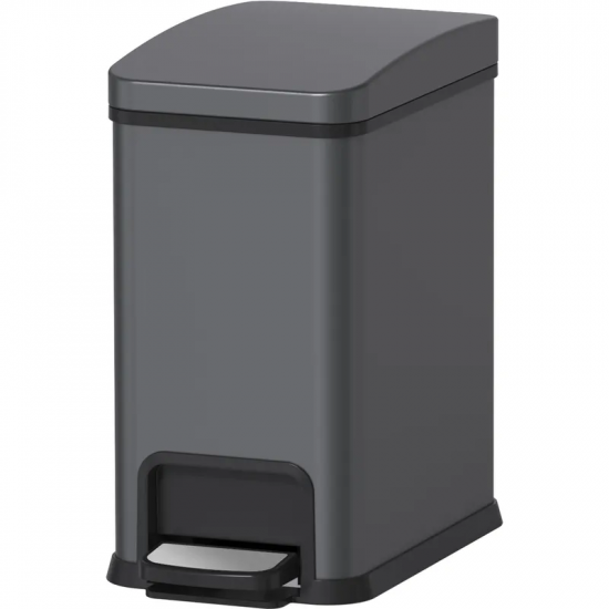 Ведро для мусора с плавным закрытием прямоугольное Koer TC-010108-07 8 л цвет графит (KR5591)