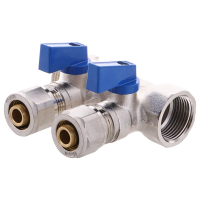 Коллектор с шаровыми кранами и фитингом Koer KR.1125-2 3/4"x2 ways (KR2835)