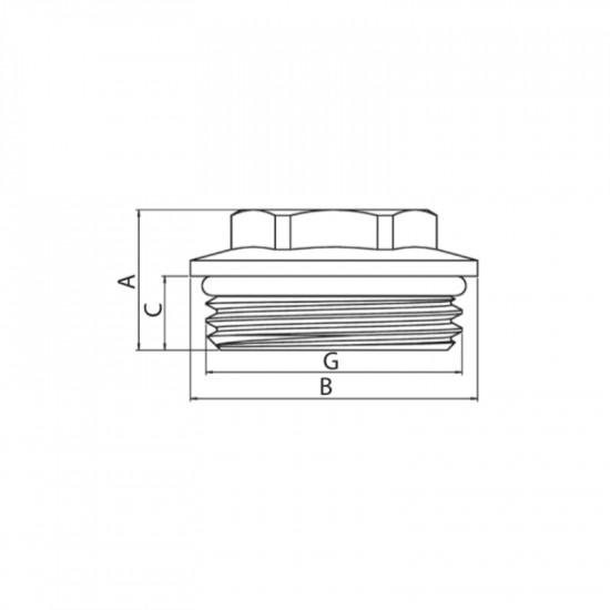 Заглушка з ущільнювальним кільцем Koer KF.P10M-R - 1" M (KR5046)
