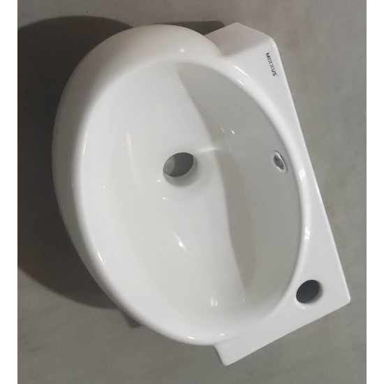 Раковина подвесная Mixxus Premium DIVERSE-1201-L 400х215х140mm с отверстием под смеситель и переливом (MP6507)