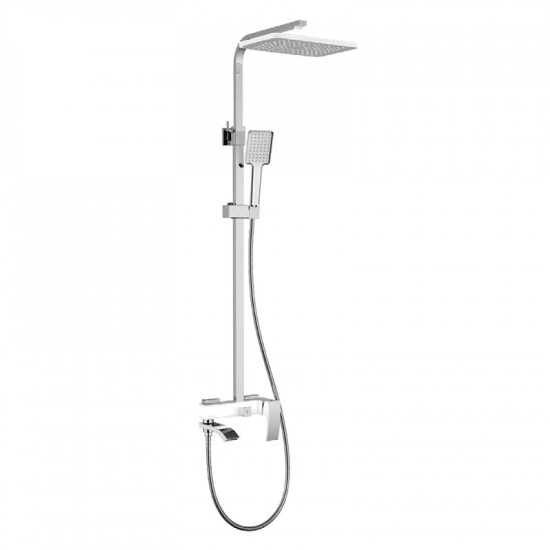 Душова колона KOER KB-56007-04 зі змішувачем, 3 функції (Колір хром+білий) (KR5159)