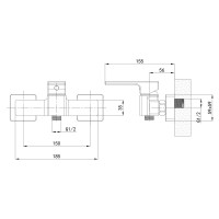 Змішувач для ванни Mixxus Premium DANTE 009 EURO White-Chrome (MI6795)