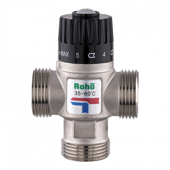Клапан змішувальний Roho R1207-100 - 1" ЗР термостатичний (35-60*C) (RO1022)