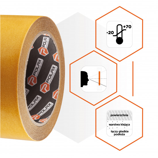 Скотч двосторонній Polax клейка стрічка на поліпропіленовій основі 50 мм х 25 м (101-003) Скотч двосторонній Polax клейка стрічка на поліпропіленовій основі 50 мм х 25 м (101-003)