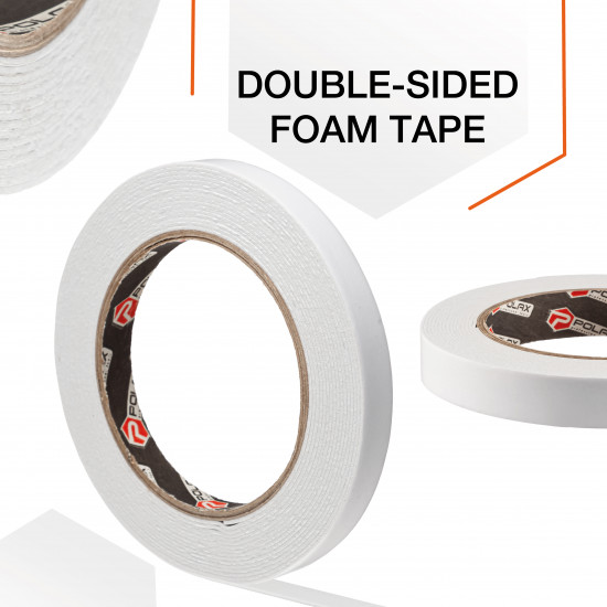 Скотч двосторонній Polax клейка стрічка на спіненій основі 19 мм х 5 м (101-030)