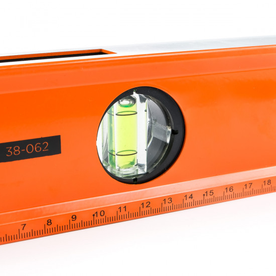 Рівень будівельний алюмінієвий посилений Polax 1200 мм 3 капсули (38-065)