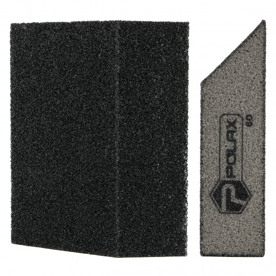 Губка шліфувальна P60 Polax кутова 110х90х25 мм (54-183)