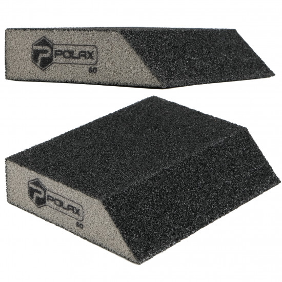 Губка шліфувальна P60 Polax кутова 110х90х25 мм (54-183)