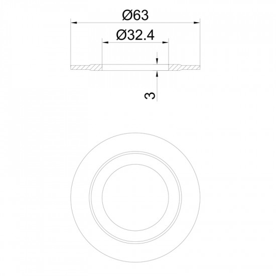 Мембрана силіконова для зливного клапана бачка унітазу Koer KT-1408 для KT-0201, KT-0202 (KR5705)