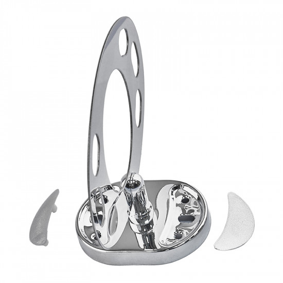 Склянка одинарна (скло) з тримачем зубних щіток Zerix AFB-0106-1 (ZX5057)