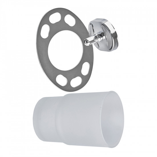 Склянка одинарна (скло) з тримачем зубних щіток Zerix AFB-0106-1 (ZX5057)