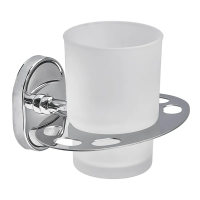 Стакан одинарный (стекло) с держателем зубных щеток Zerix AFB-0106-1 (ZX5057)