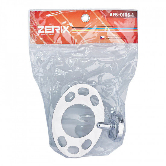 Склянка одинарна (скло) з тримачем зубних щіток Zerix AFB-0106-1 (ZX5057)