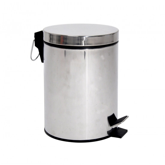 Ведро для мусора круглое Zerix Solo-TC0103 SS Цвет 3 л цвет нержавейка (ZX5895)