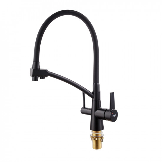 Кухонний змішувач з силік. виливом і вих. для питної води KOER KB-72003-05 (KR3376)