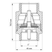 Клапан зворотний Koer (нікельований) 1" (Koer KR.172.N) (KR2769)